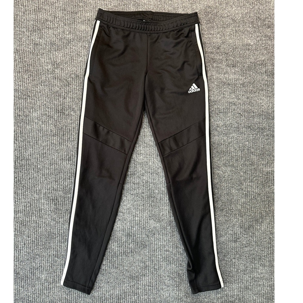 Adidas Tiro 17 Training Pants Small Black White Stripe Climacool Polyester